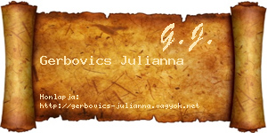 Gerbovics Julianna névjegykártya
